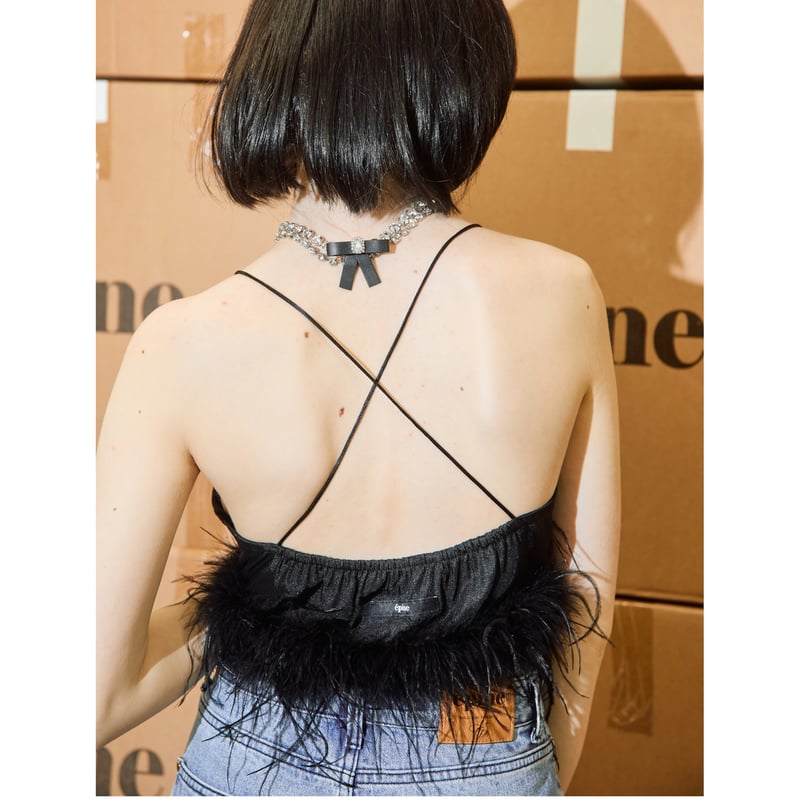 トップス epine feather fur bustier épine feather fur bustier | épine