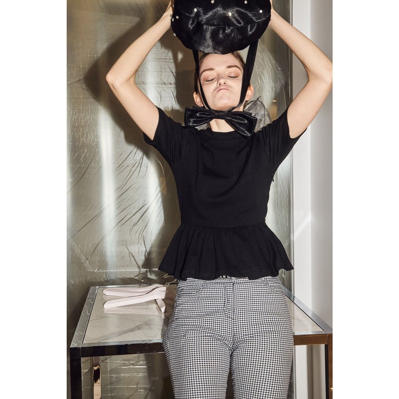 Eé peplum tee black | épine Eé peplum tee black | épine