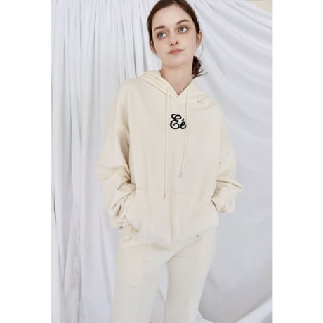 Eé hoodie ivory×black