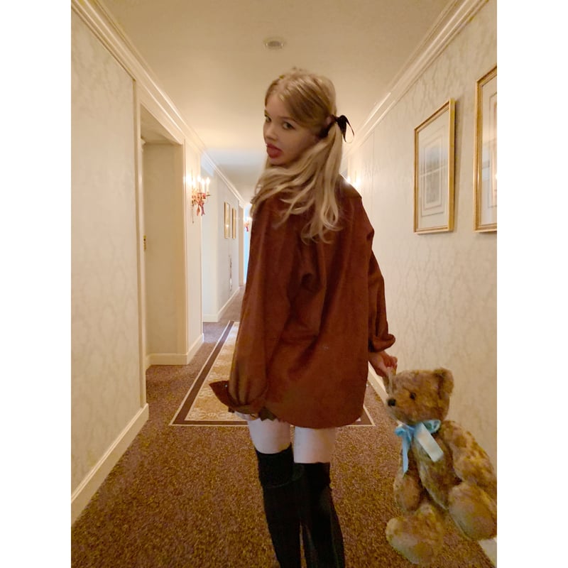 é logo corduroy big shirt brown | épine é logo corduroy big shirt brown | épine