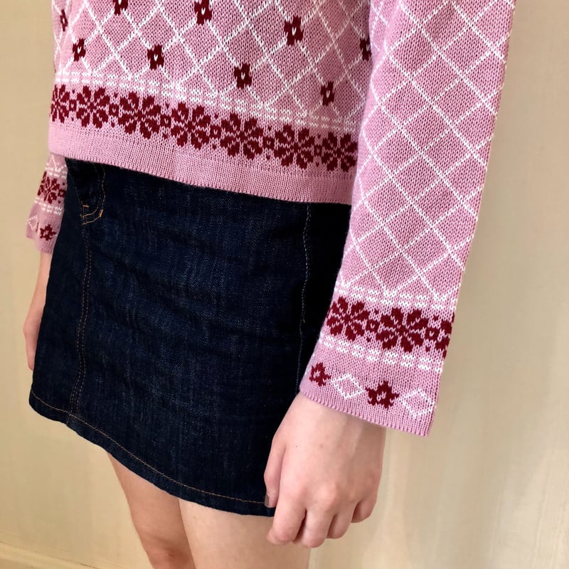 épine - epine quilting flower knit quilting flower knit pink | épine