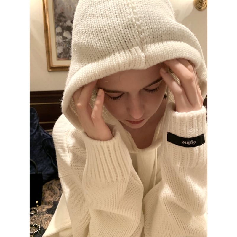 épine label loose knit hoodie white | épine épine label loose knit hoodie white | épine