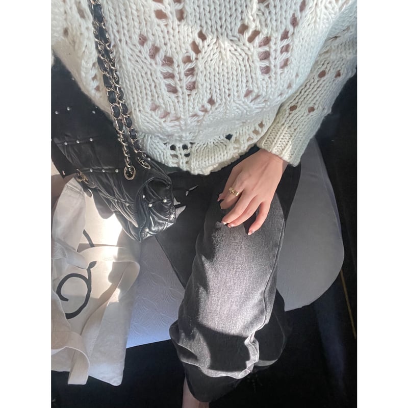 back lace up cable knit | épine