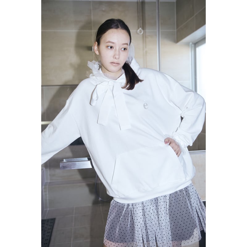 epine é volume tulle hoodie