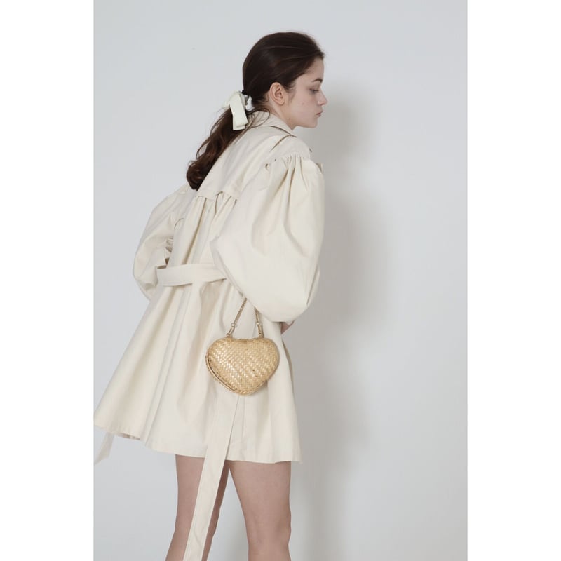 arm volume mini trench coat ivory | épine arm volume mini trench coat ivory | épine
