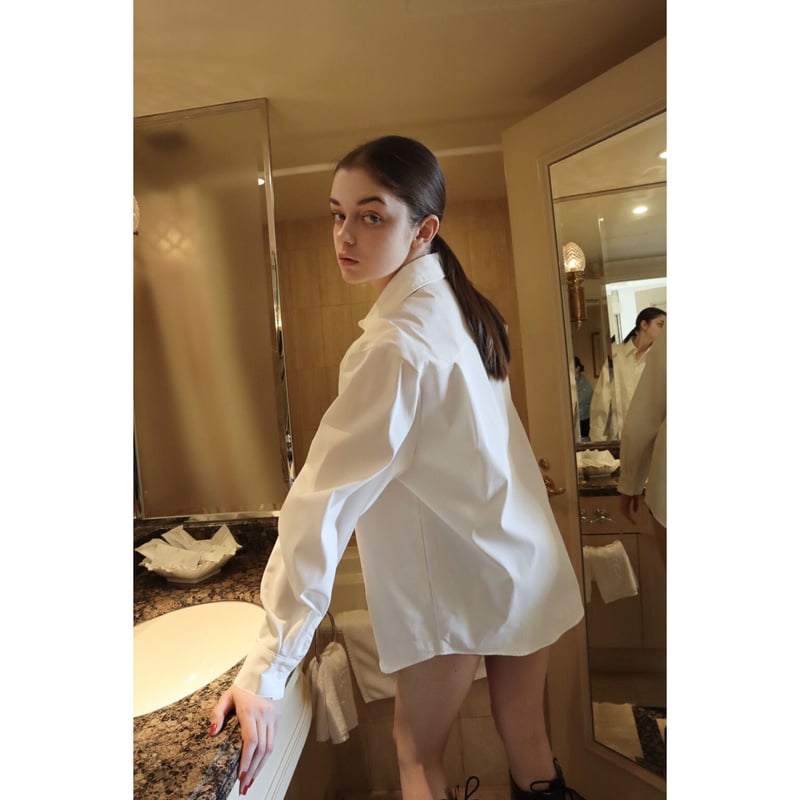 Eé embroidery big shirt white | épine