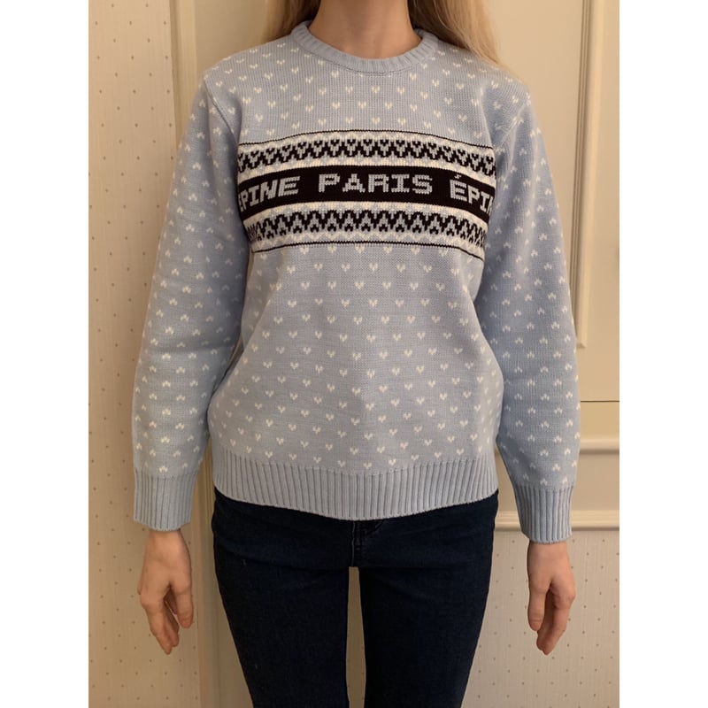 épine paris nordic knit ice blue