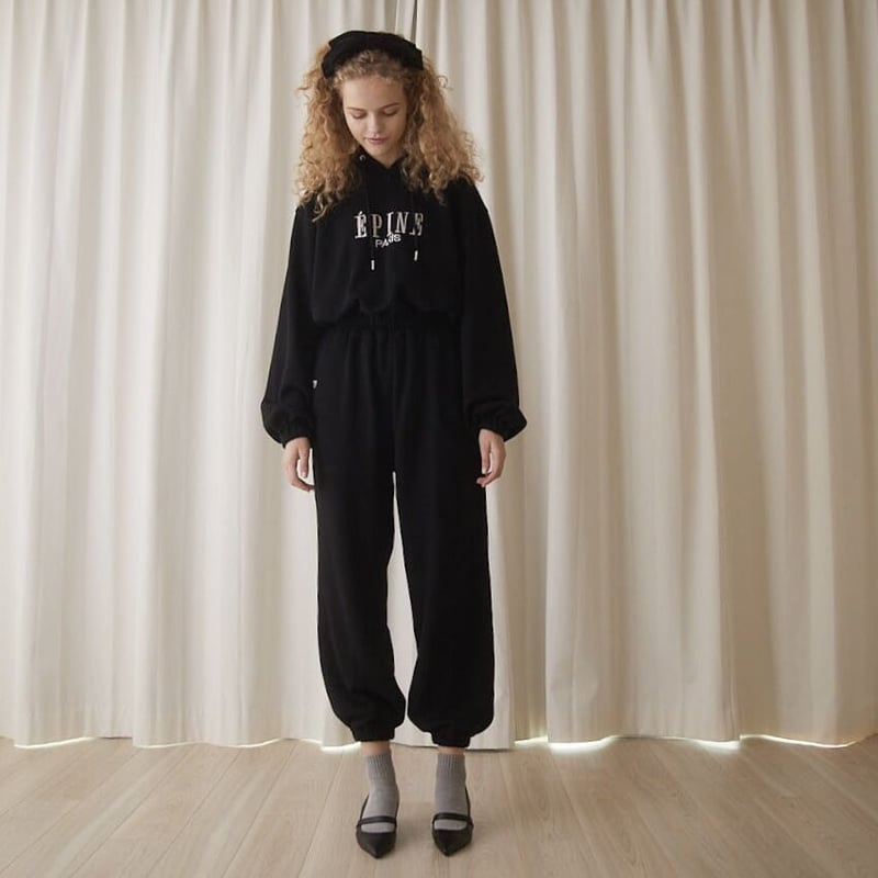 【epine エピヌ】é knit jersey set up black