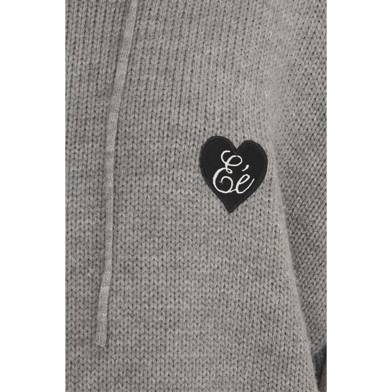 ♡ Eé knit hoodie gray | épine