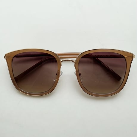 brown×gold frame cat sunglasses