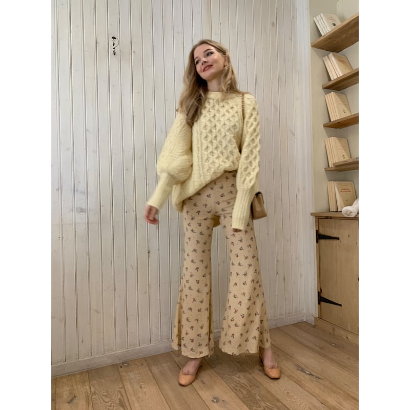 arm volume cable knit ivory | épine