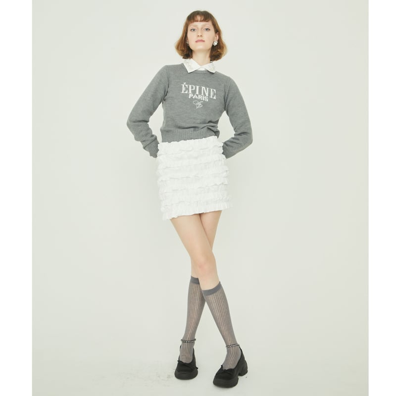 é zipper tulle frill skirt (2color) | épine é zipper tulle frill skirt (2color) | épine