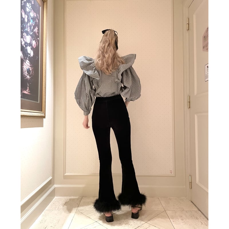 piping frill volume blouse | épine｜長袖