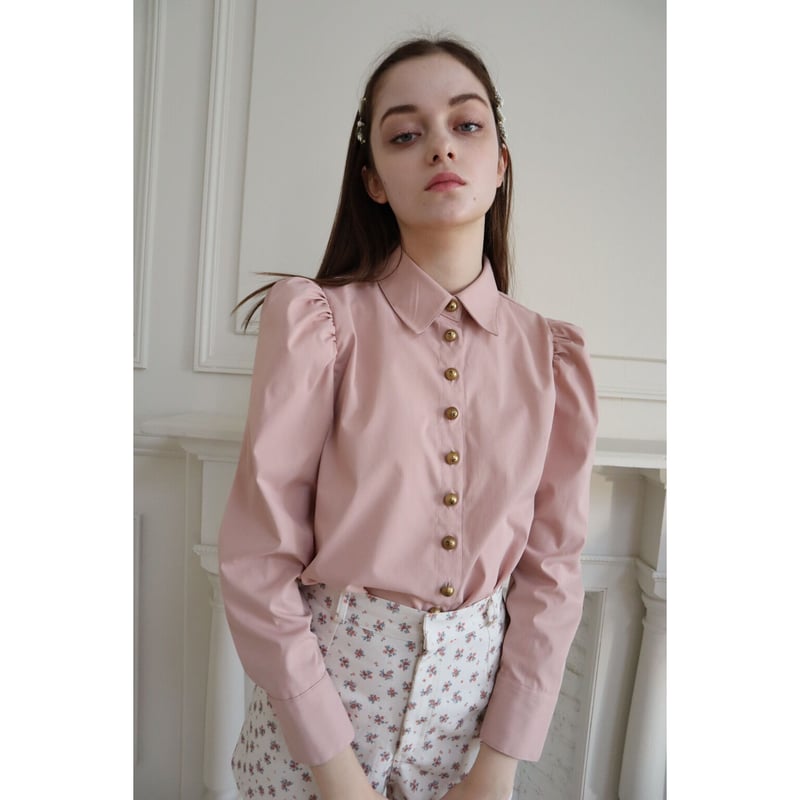 é button blouse pink