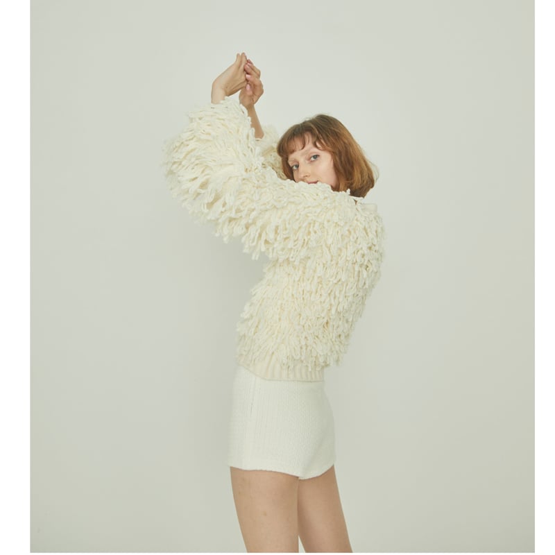 sheep bijou volume cardigan ivory | épine