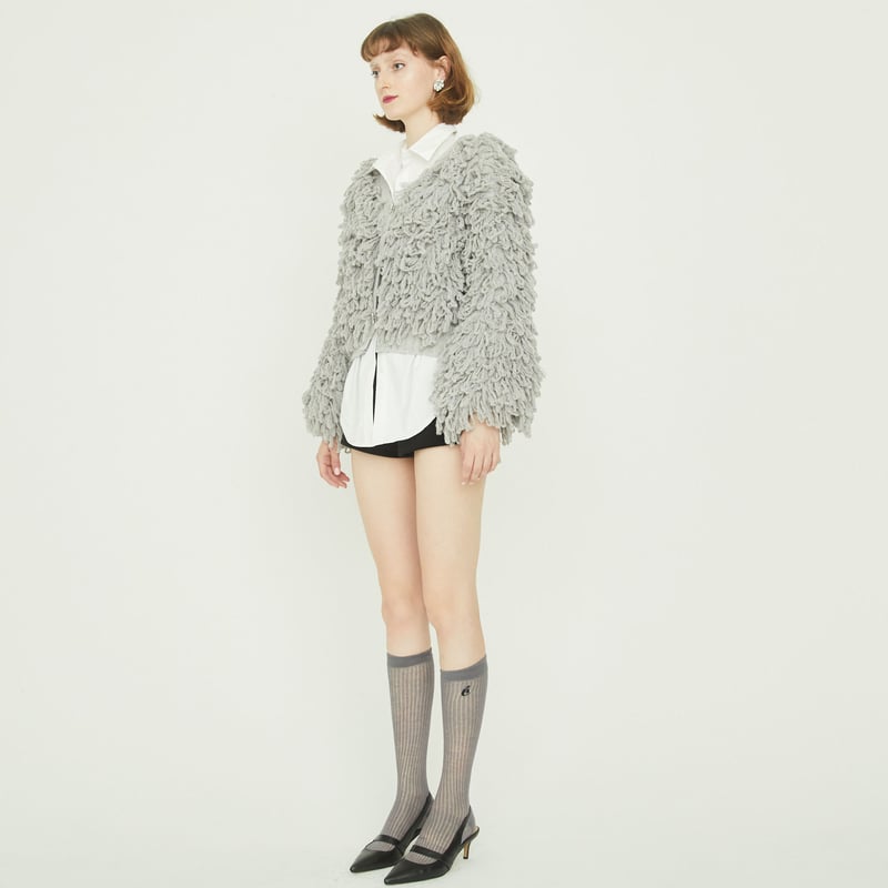 sheep bijou volume cardigan gray | épine sheep bijou volume cardigan gray | épine