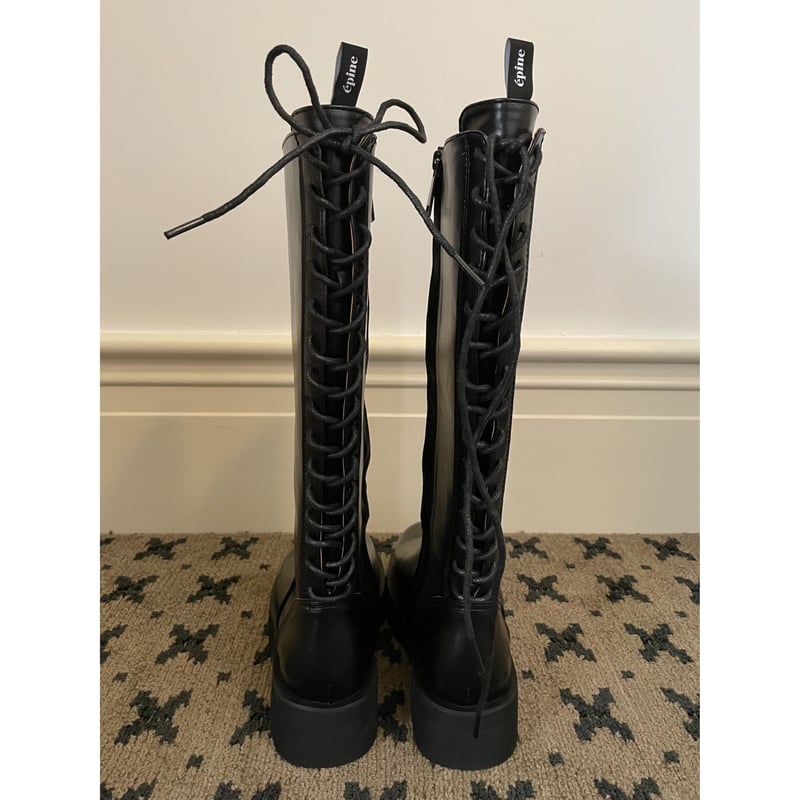 epine back lace up goa boots ロングブーツ 23.5