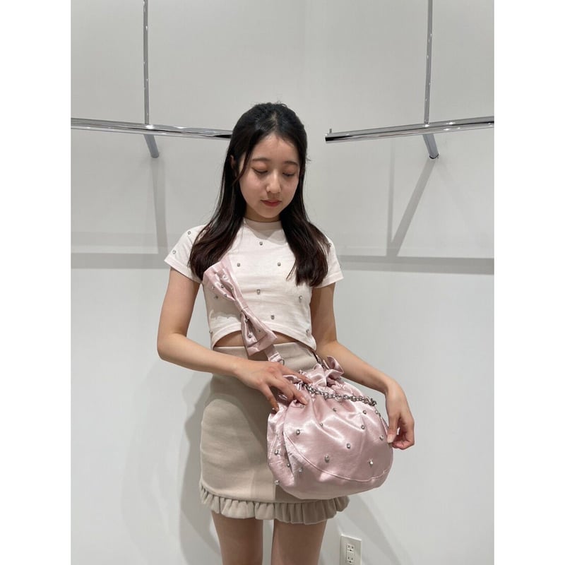 即購入大歓迎epine エピヌ é ribbon gather bag pink ピンク