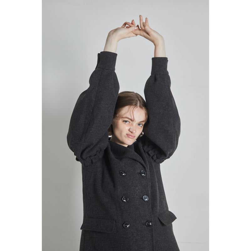 volume wool tailored coat charcoal gray | épine volume wool tailored coat charcoal gray | épine