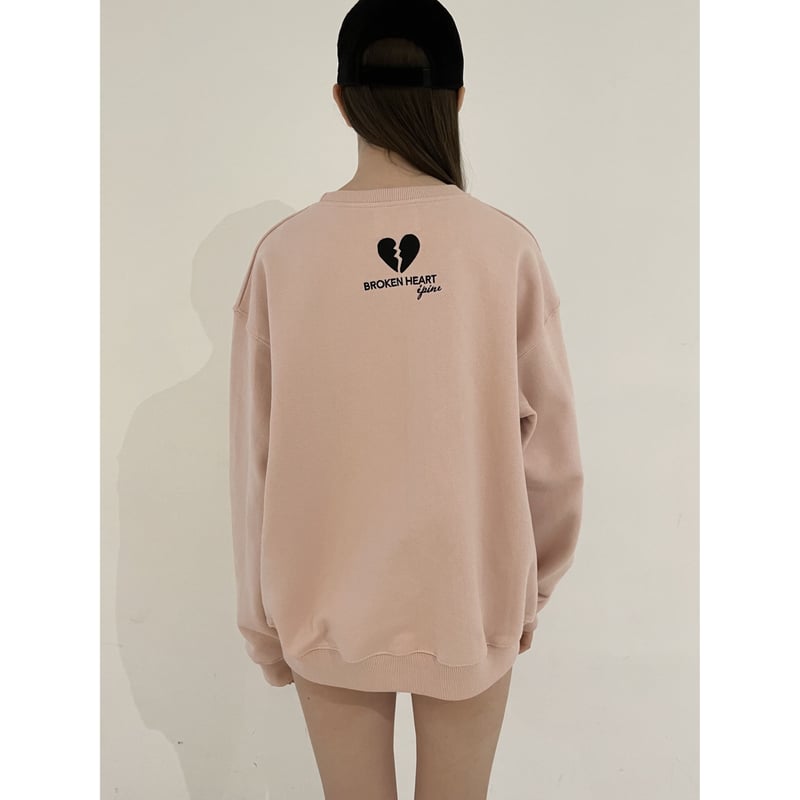 épine heart sweat baby pink