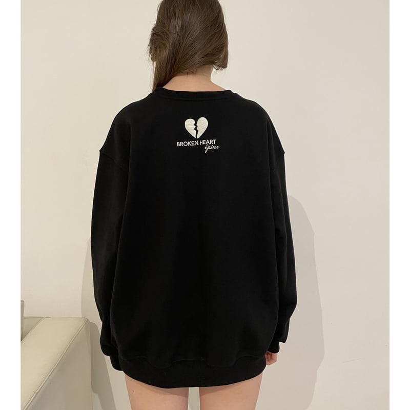 épine Heart \u0026Broken heart sweat black