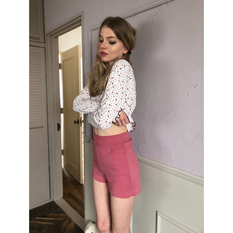 lib summer knit short pants pink | épine