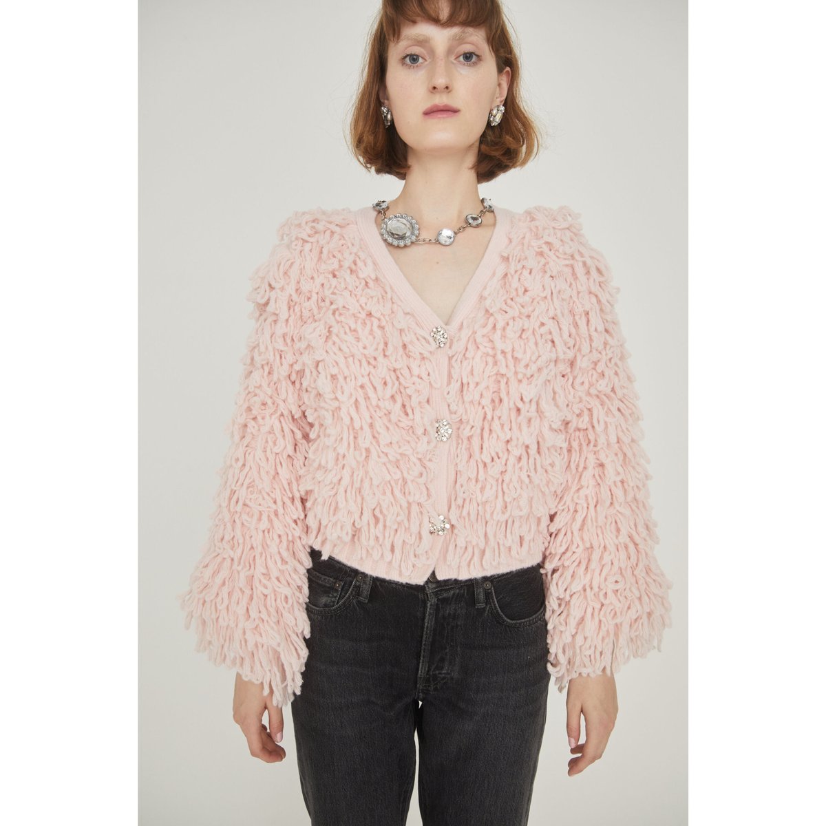 sheep bijou volume cardigan pink | épine