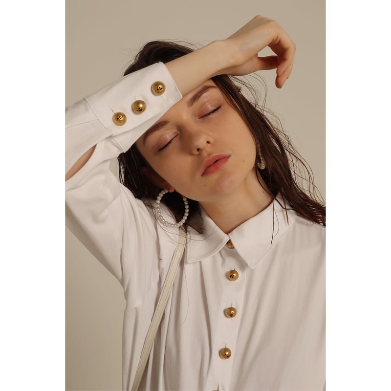 é button blouse white | épine é button blouse white | épine