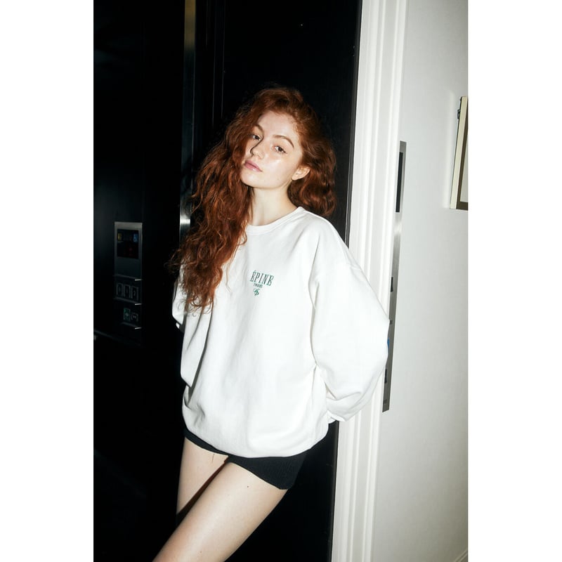 ÉPINE PARIS over sweat white×green | épine