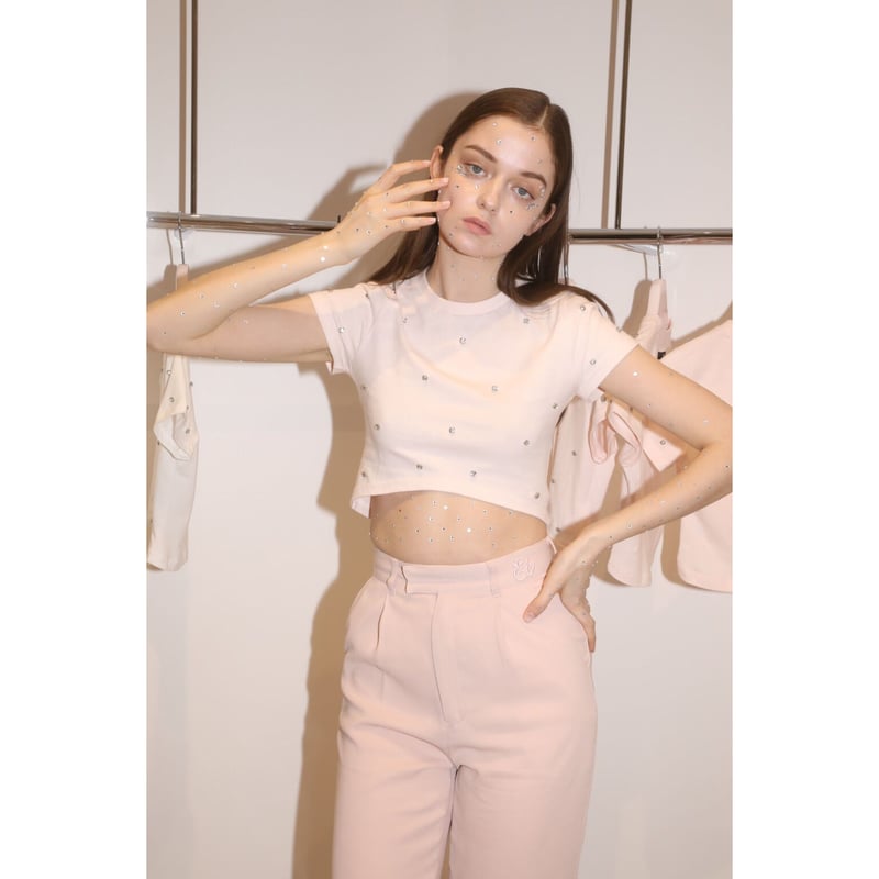 épine label bijou cropped tee-