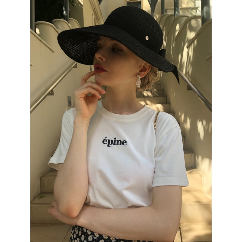 epine embroidery tee white | épine