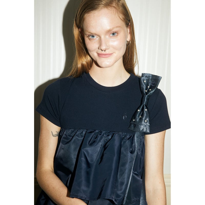 é tee frill onepiece navy | épine