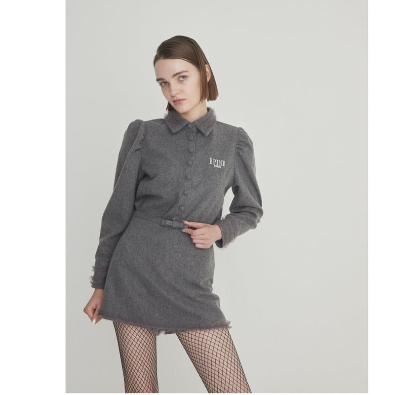 ribbon tulle wool skirt pants（2color） | épine