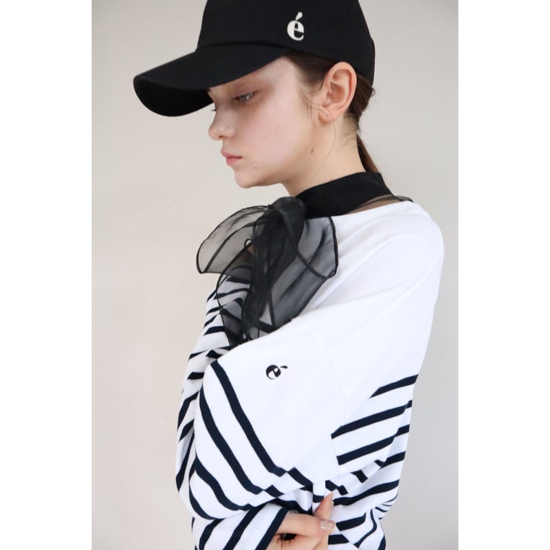 é big border long tee white | épine