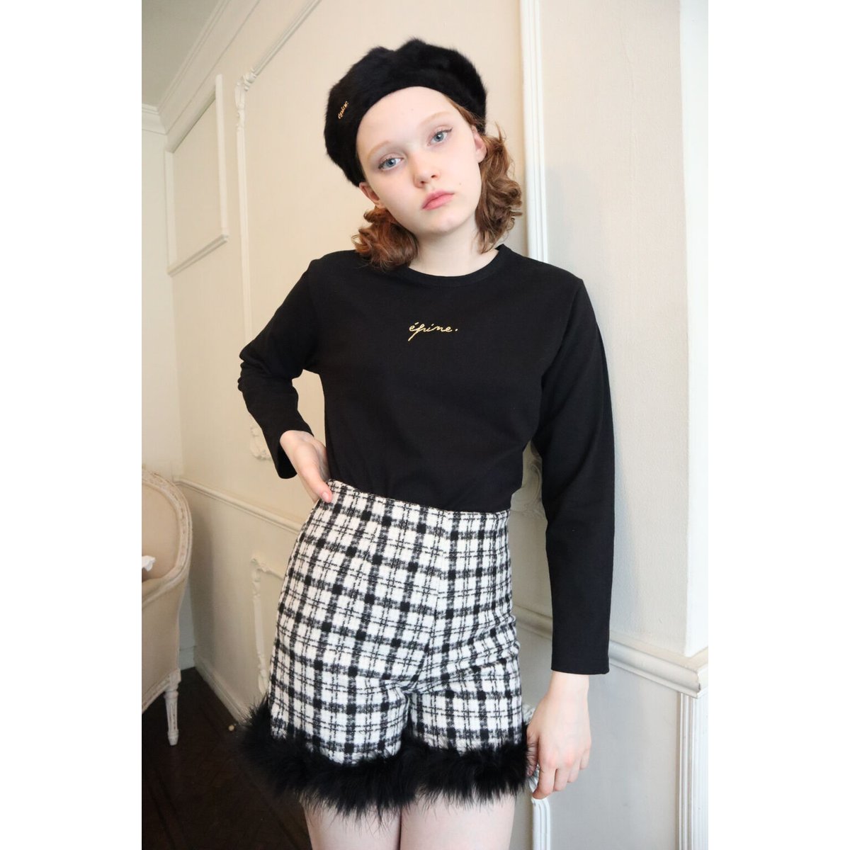 エピヌ ベレー帽 ブラック épine summer béret black | épine