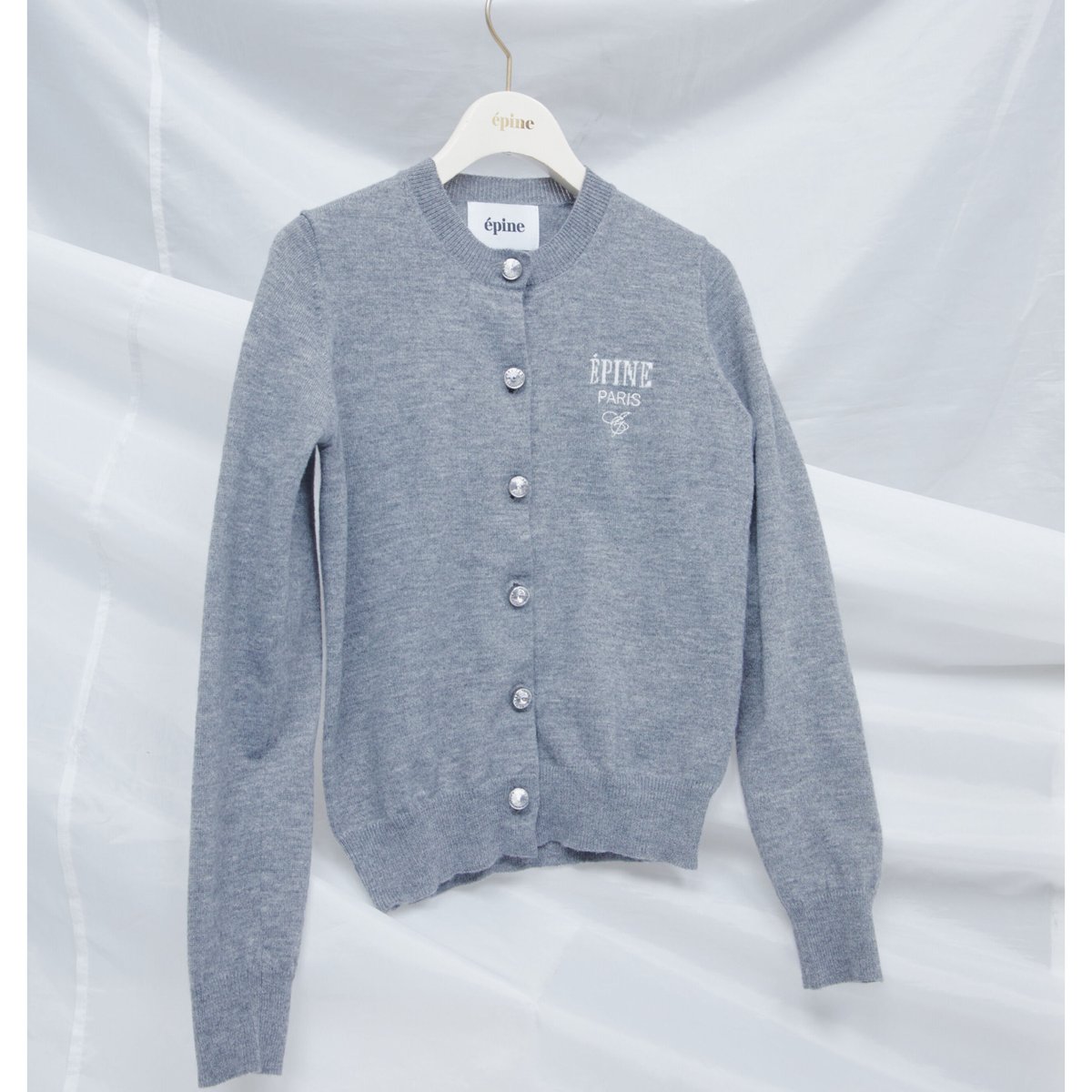 ÉPINE PARIS bijou cardigan gray | épine