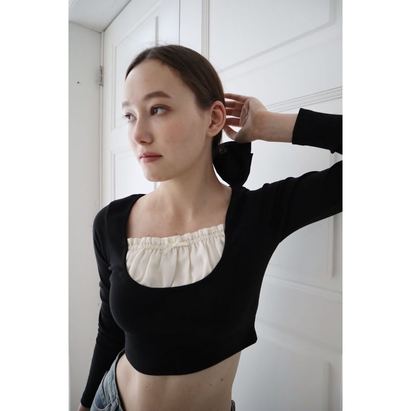 epine U cut frill layered rib tops