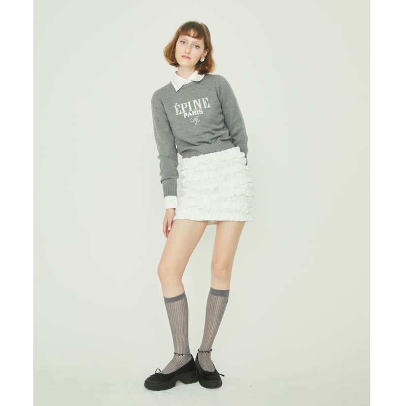 epine é frill skirt pants エピヌ スカート グレー epine é frill skirt pants グレー epine é frill skirt pants