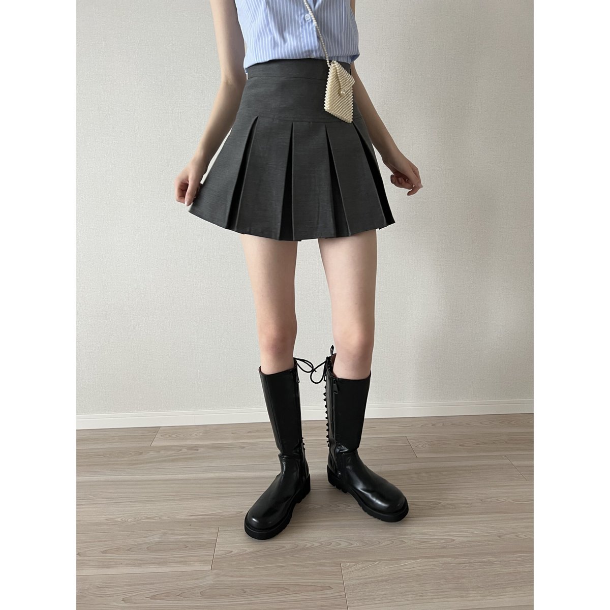 pleats mini skirt（2color）