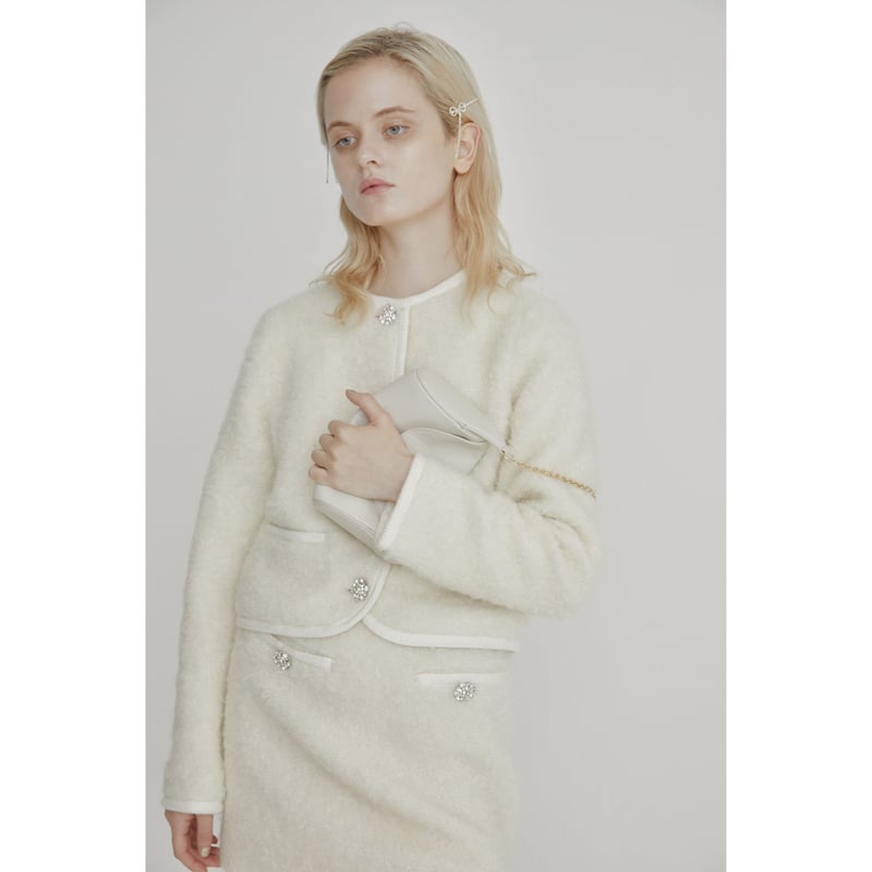 bijou fur jacket ivory | épine
