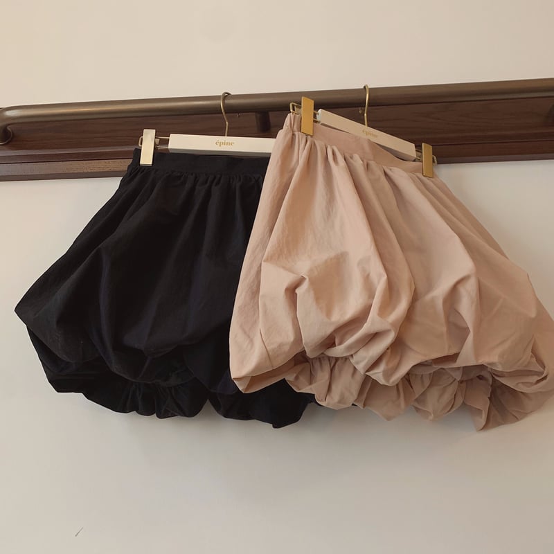 エピヌ　balloon volume mini skirt pink beige