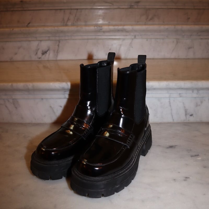 Heart studs loafer boots(2color) | épine Heart studs loafer boots(2color) | épine