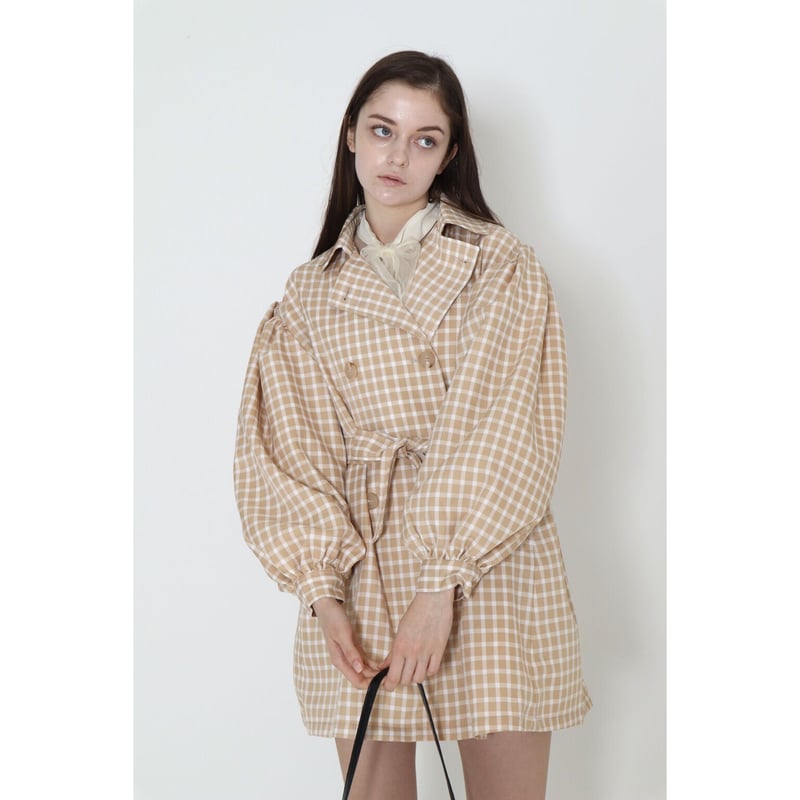 arm volume mini trench coat check | épine