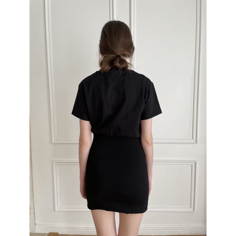 Eé tee rib tight onepiece black | épine Eé tee rib tight onepiece black | épine