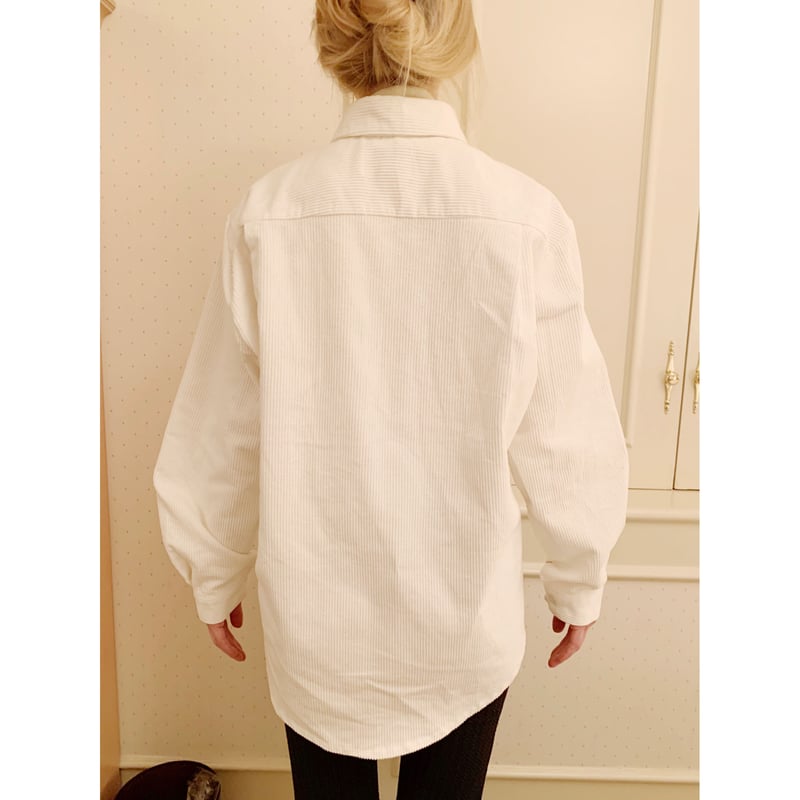 é logo corduroy big shirt off white | épine