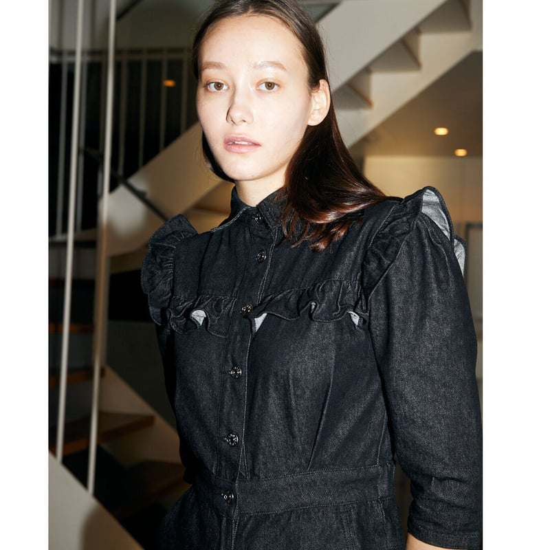 Eé denim frill all in one | épine