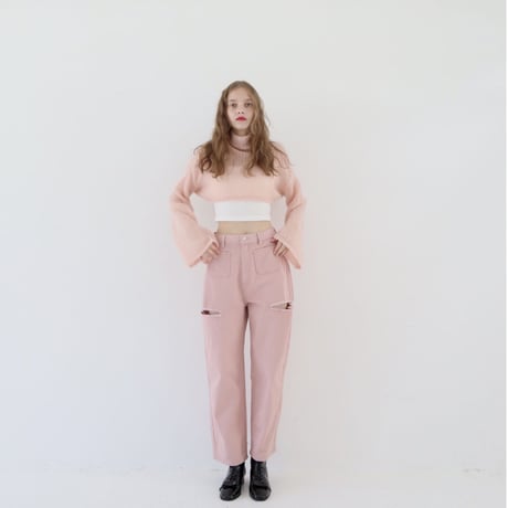 épine ♡ side cut jeans pink