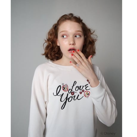 ＜Mickey & Minnie＞  I LOVE YOU sweat