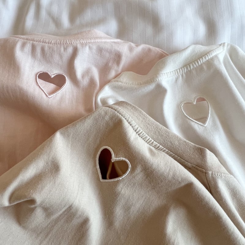 epine Eé embroidery  long tee baby pink Eé embroidery big long tee baby pink | épine