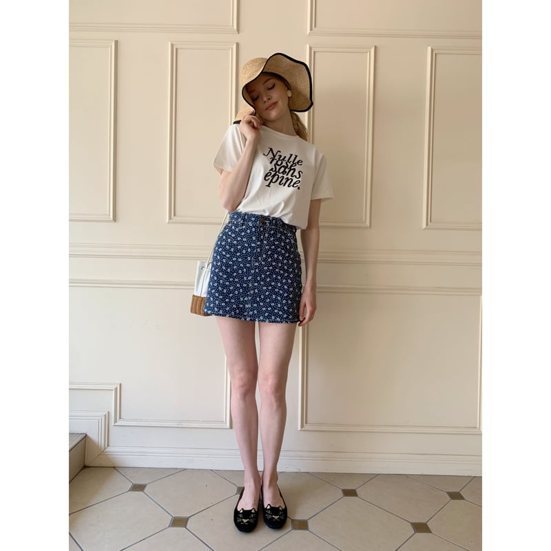 épine ミニスカート épine flower denim mini skirt | épine